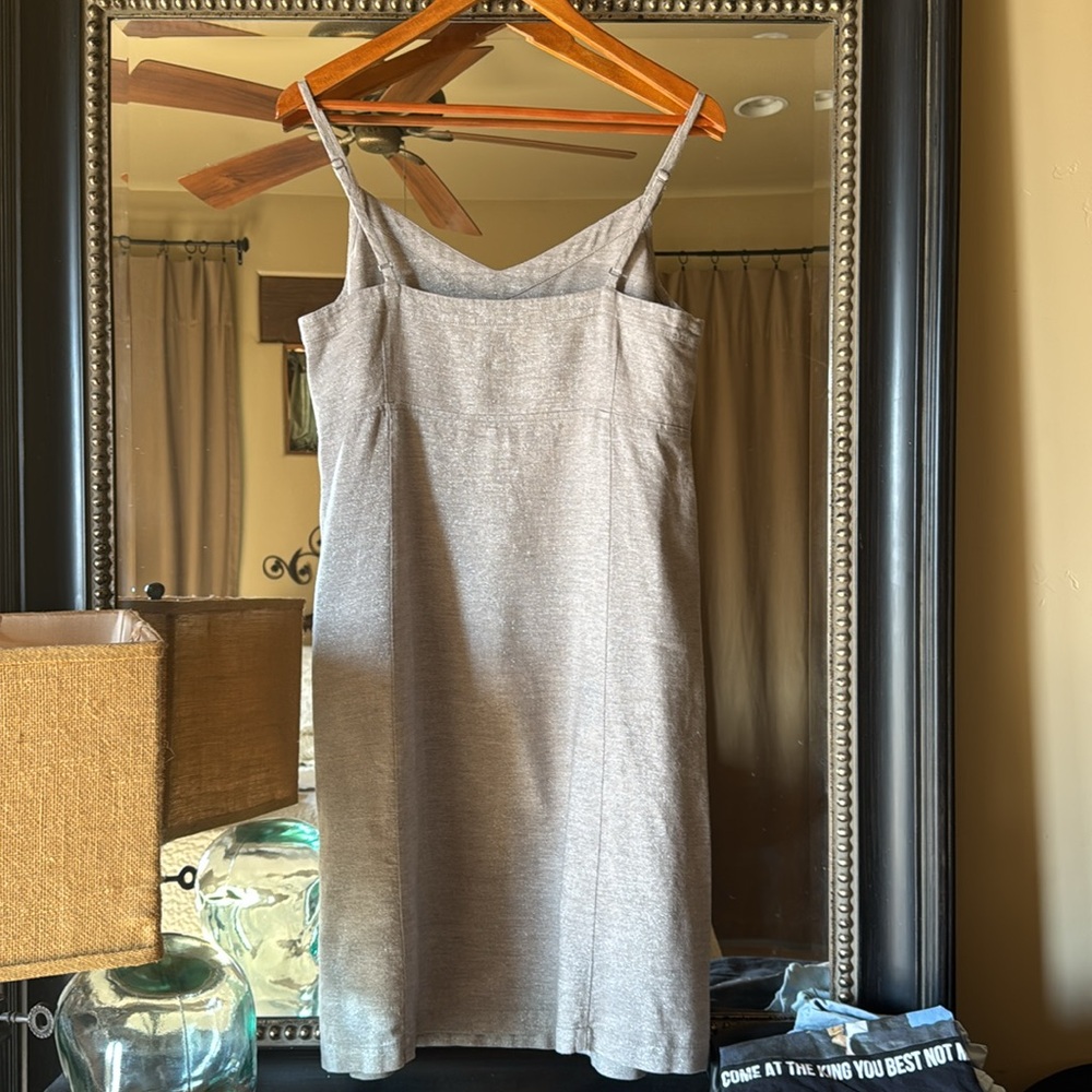 Eileen Fisher sparkly silver grey linen dress S - Picture 12 of 14